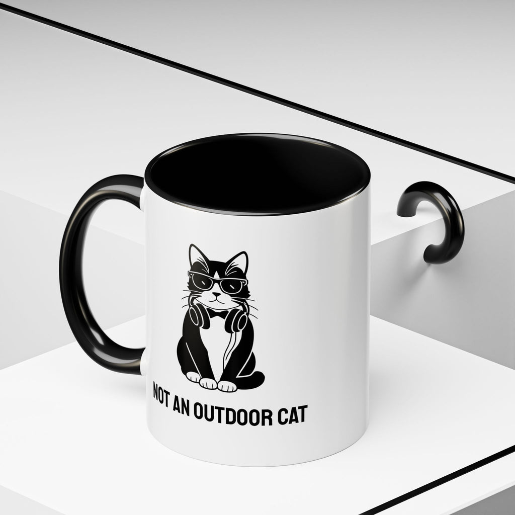 Not an Outdoor Cat Mug – House Cat Radio, Funny House Music Coffee Mug
