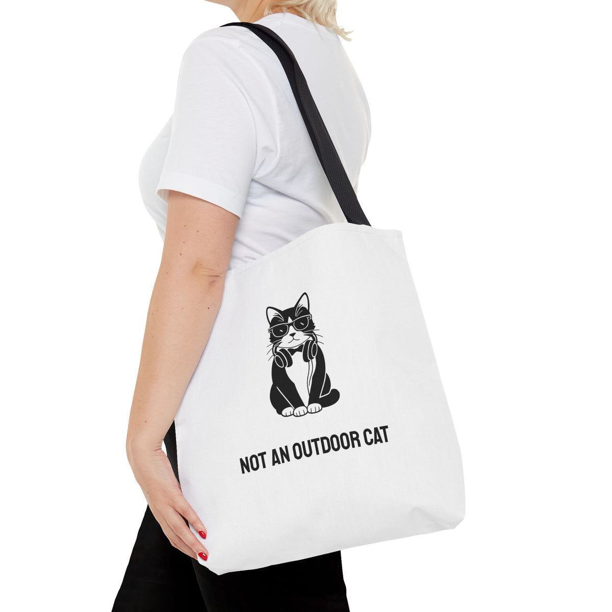 Not An Outdoor Cat Tote Bag – Fun House Cat Tote for Cat Lovers