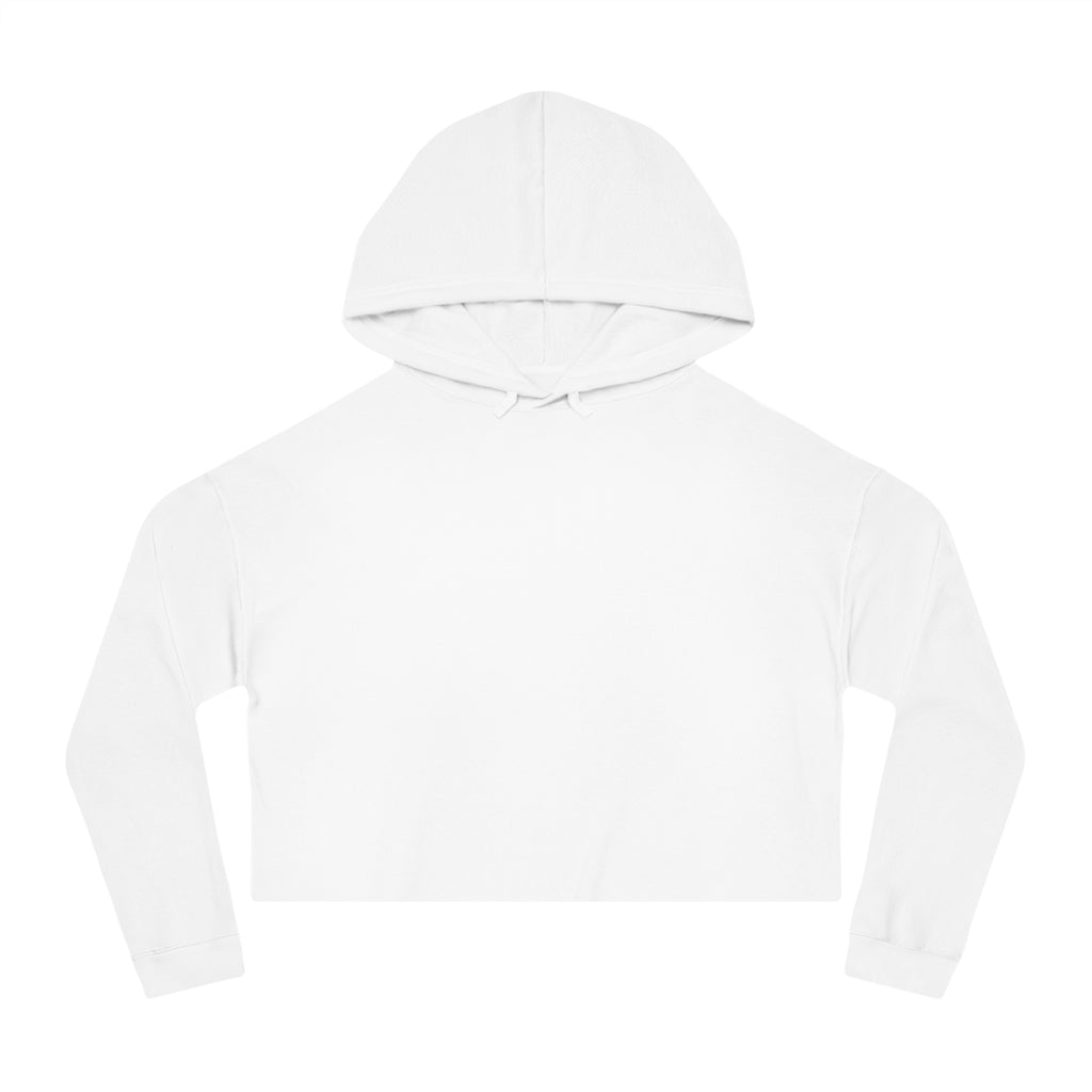 House Cat Radio™ Women's Cropped Hoodie — Purring at 128 BPM